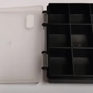 NOU - CASSETTA DA 9 SCOMPARTI PORTA MINUTERIA "ORGANIZERS" N°3 - PLASTICA COLORE NERO