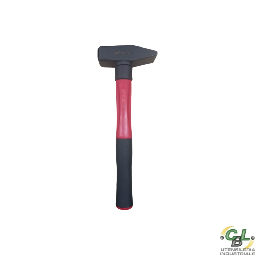 OSCA MARTELLO DA BANCO BREVETTATO TIPO TEDESCO CON COLLARE SALVAMANICO DI SICUREZZA ACCIAIO TRICOMPONENTE NYLON GR.1000