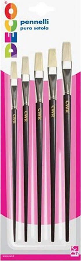 Pennelli Piatti blister 5 pezzi Cwr