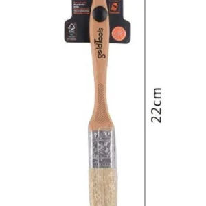 Pennello Piatto 22 Cm Con Manico Legno Setole Morbide Pittura Vernice 90202