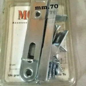 2 PEZZI - CHIAVISTELLI ZINCATI PER MOBILI 70MM CON RISCONTRO