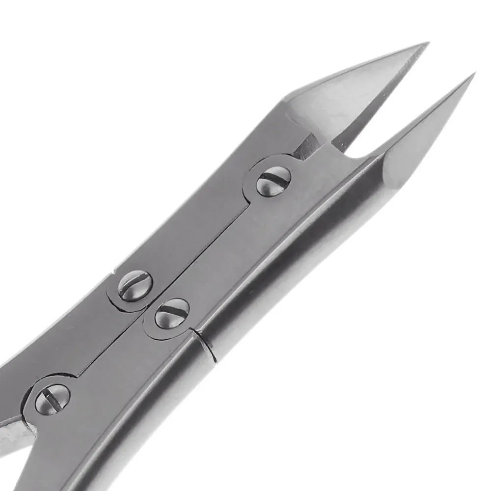 Pinza angolare - lunghezza: 15 cm - doppia articolazione - taglio dritto - acciaio inossidabile