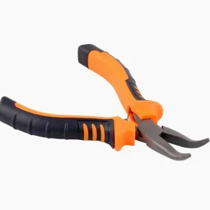 Pinza becco lungo curvo acciaio con impugnatura antiscivolo – 11 cm