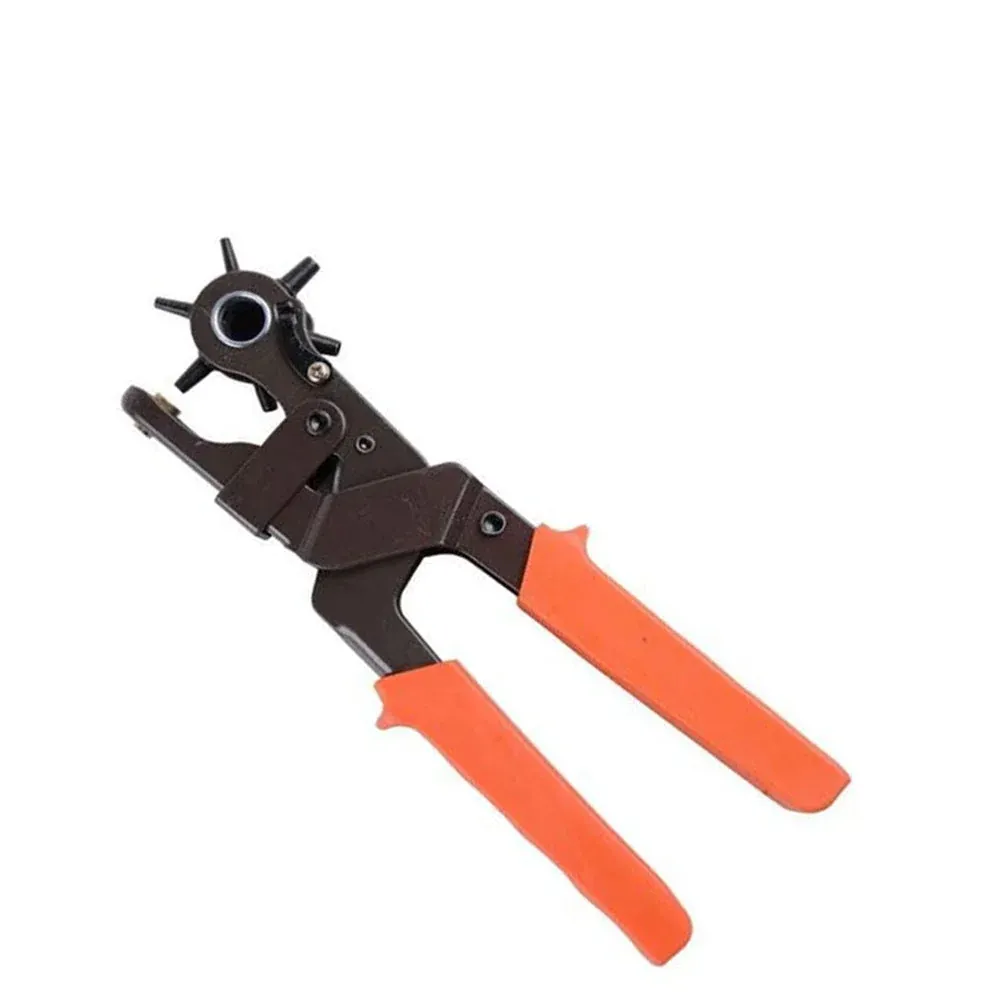 Pinza fustella perforatrice con testa girevole – Realizza 6 misure di fori precisi