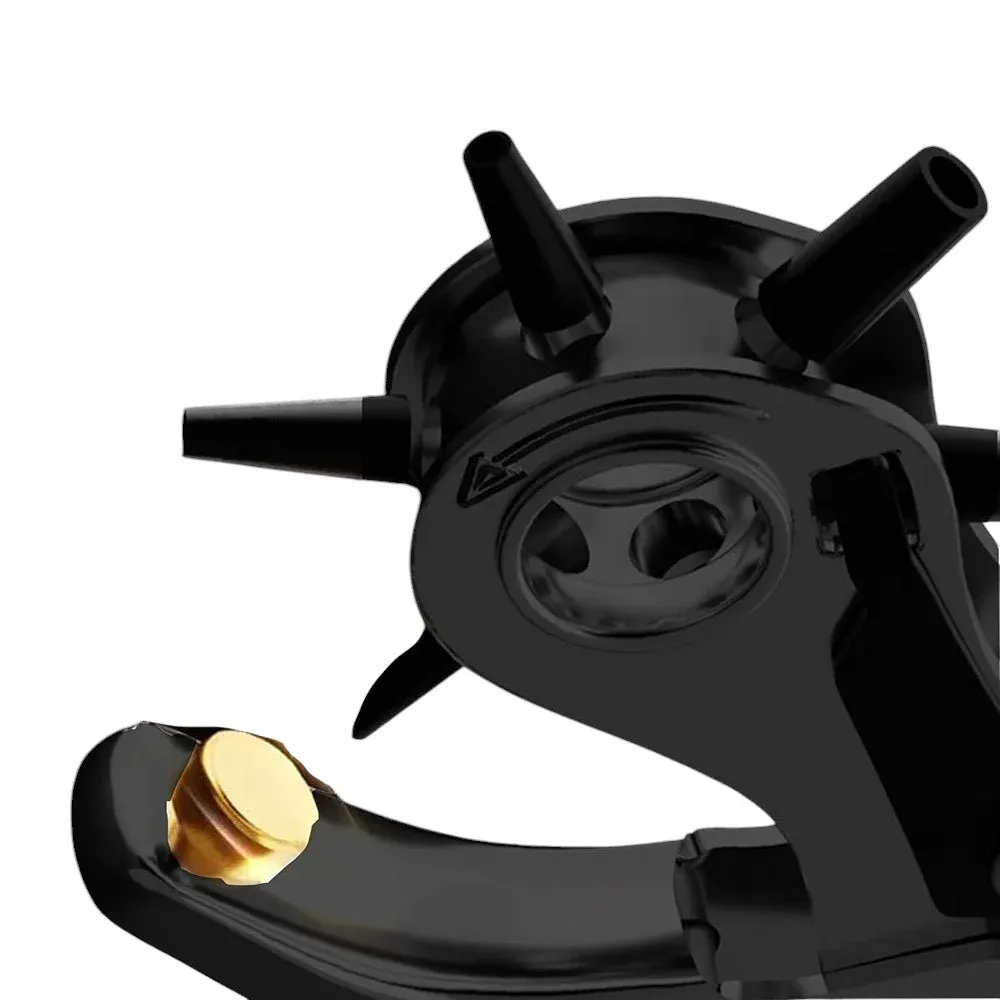 Pinza fustella perforatrice con testa girevole – Realizza 6 misure di fori precisi