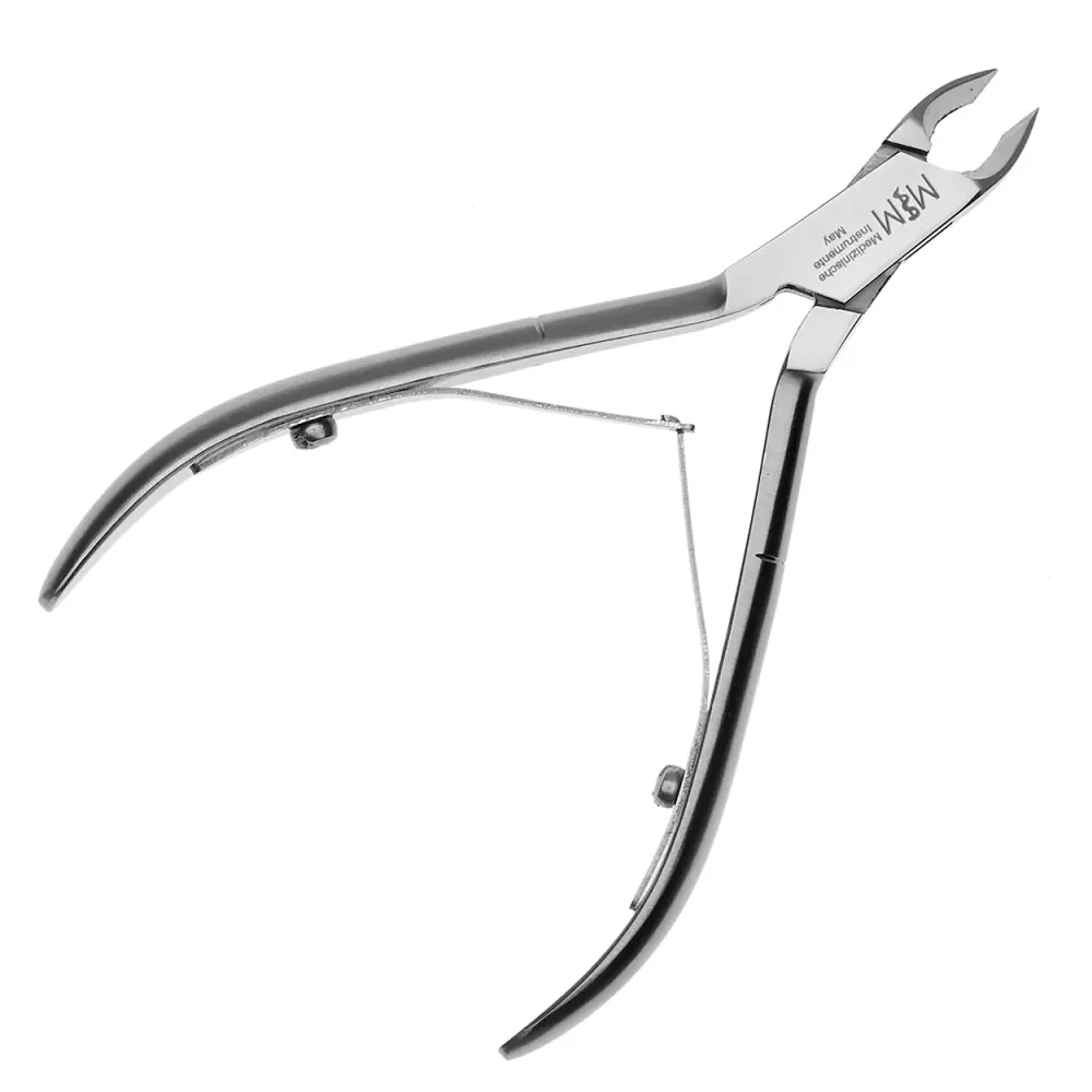 Pinza per pelle - bordo di taglio: 5 mm - steli della pinza passanti - acciaio inossidabile