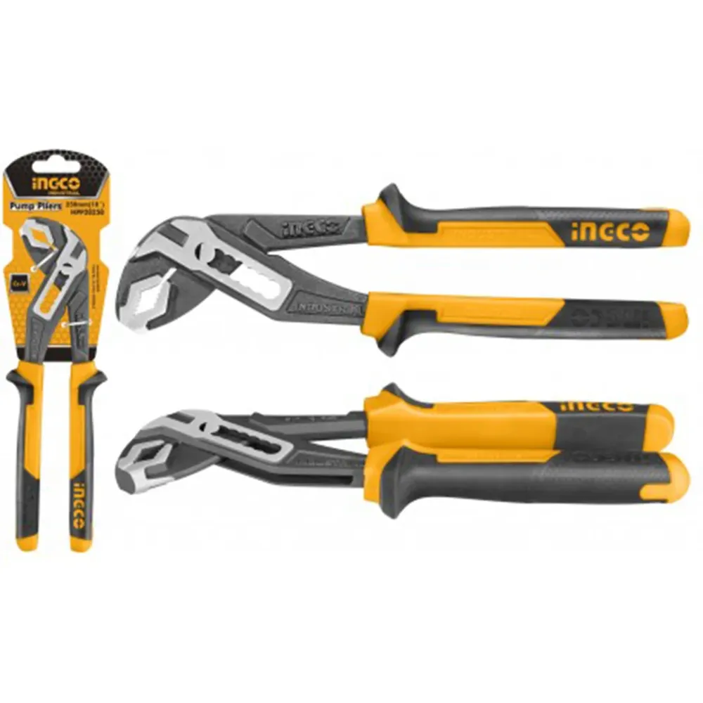 Pinza regolabile 250 mm. manico ergonomico Ingco