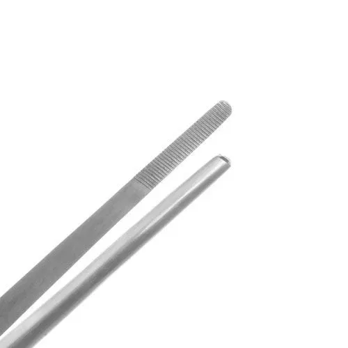 Pinzetta universale 13 cm - pinzetta per la casa - dritta - punta tonda - scanalata internamente - acciaio inossidabile