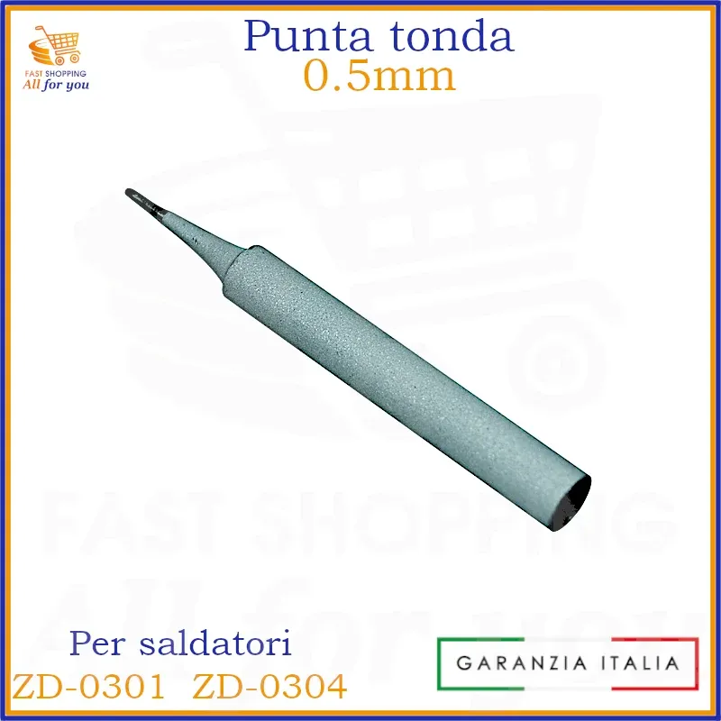 Punta di Ricambio Tonda 0.5mm per Saldatori ZD-0301 e ZD-0304 (N2-2)