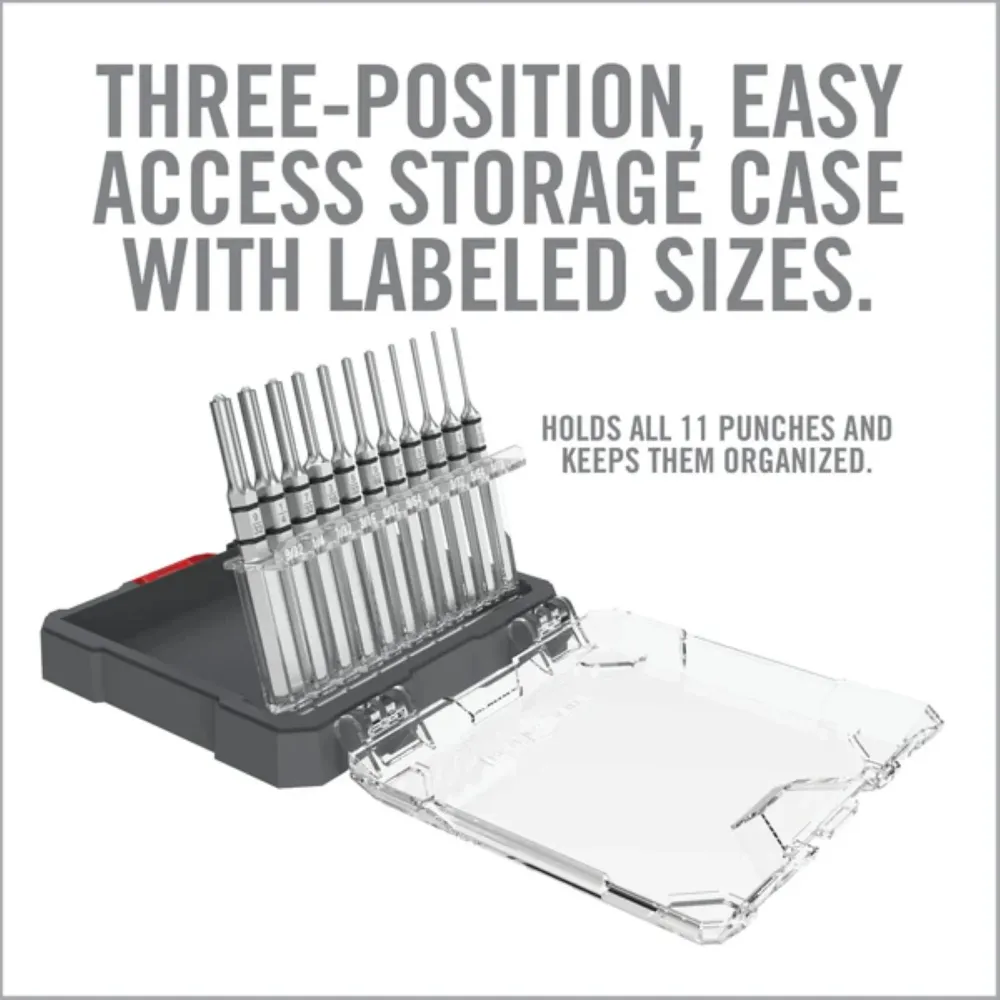 REAL AVID | ACCU-PUNCH 11-PIECE ROLL PIN PUNCH SET - Set di cacciaspine