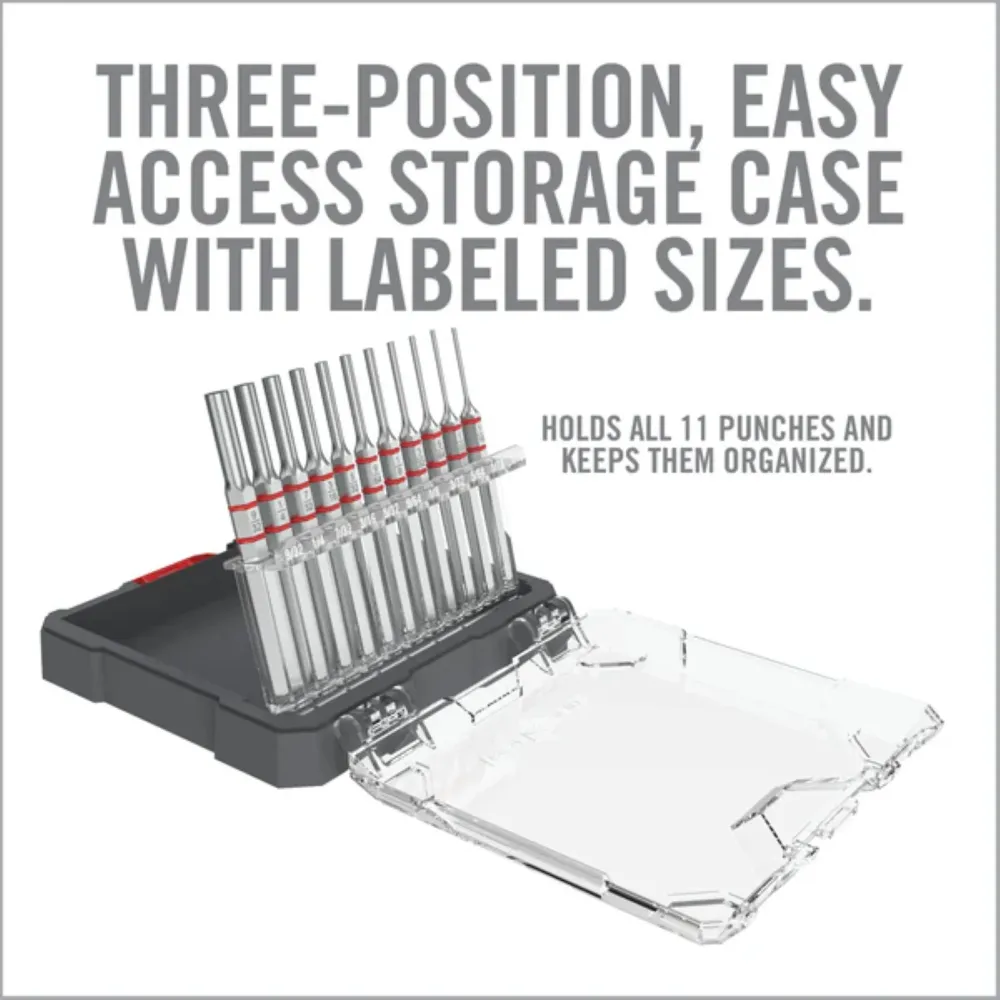 REAL AVID | ACCU-PUNCH 11-PIECE STANDARD PIN PUNCH SET - Set di cacciaspine