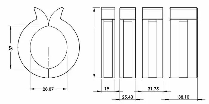 Riduttore di corsa per cilindri spessore 3/4"(19)