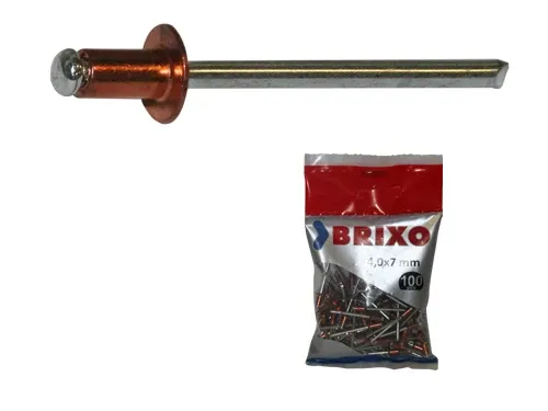 Rivetti Brixo Rame blister 100 pz. Prezzo per Confezione.