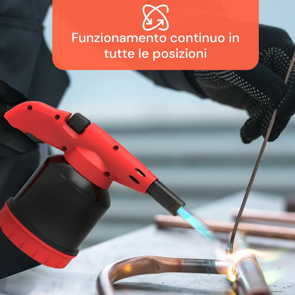 Saldatore Gas Hellfire Con Piezo E 2 Cartucce Da 190g Incluse