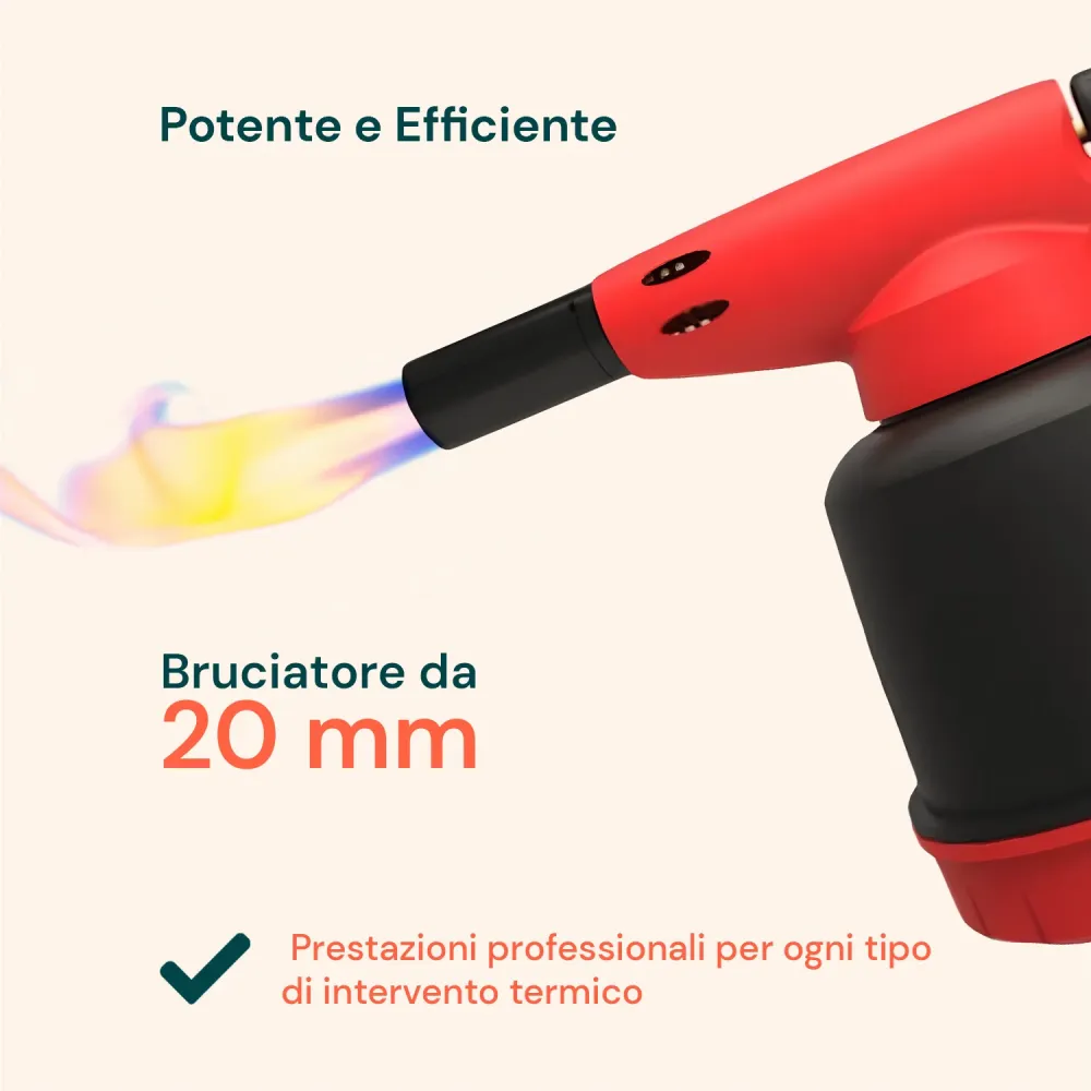 Saldatore Gas Hellfire con Triplo Brevetto e Accensione Piezo