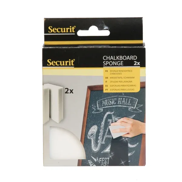 SECURIT - SPONGE-2 - Spugne schiuma per gesso liquido - Securit - conf. 2 pezzi - 80245 - Conf. da 1 Pz.