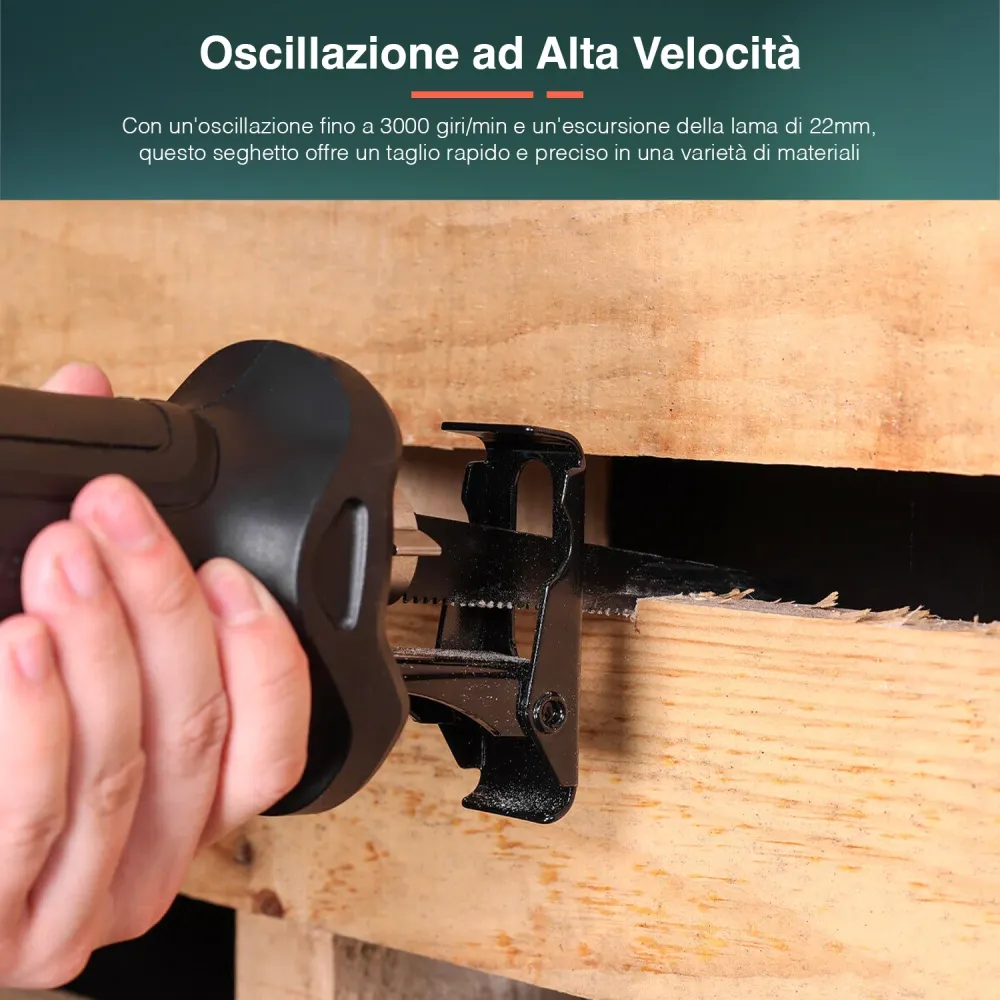 Segaccio Universale Con Lama Da Taglio Legno Intercambiabile 20v - 230hz