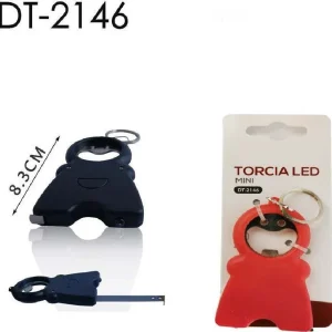 Set 3pz Mini Torcia Led Portachiavi Omino Tascabile Apribottiglia Metro Dt-2146