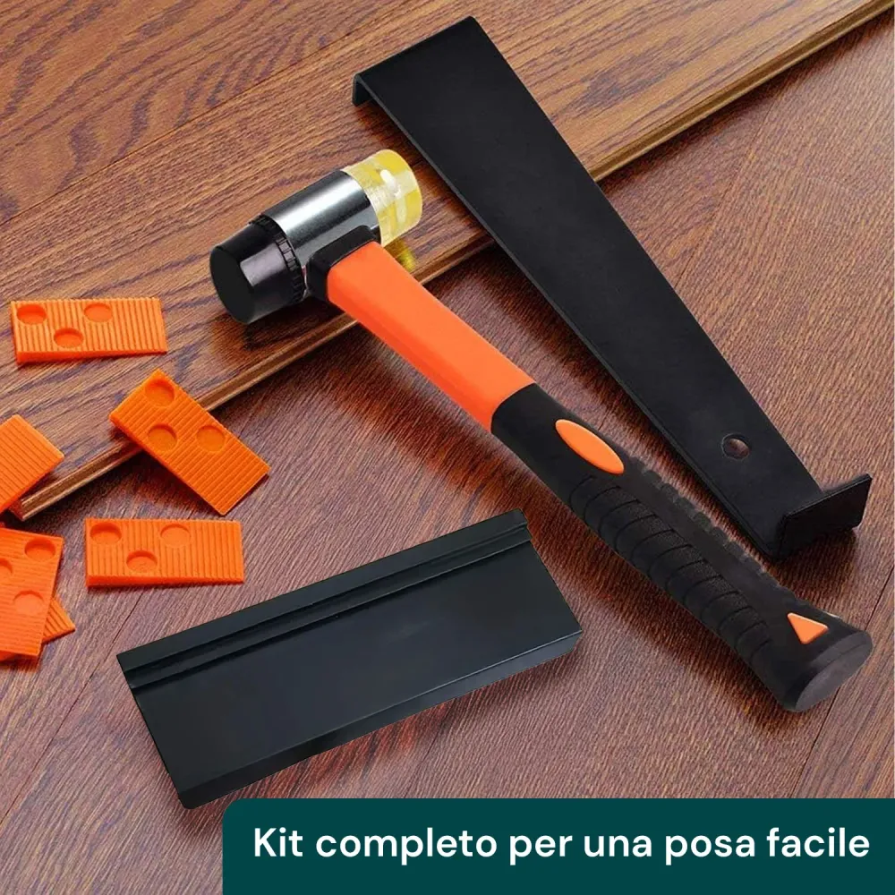 Set Attrezzi per Installazione di Pavimenti – Include Martello e Distanziatori