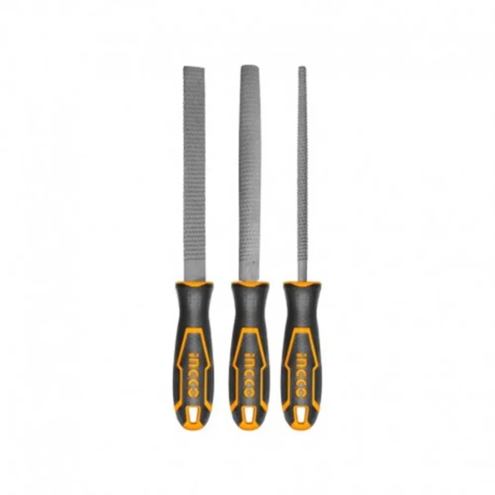 Set lime per legno ergonomico acciaio 3 pz. Ingco