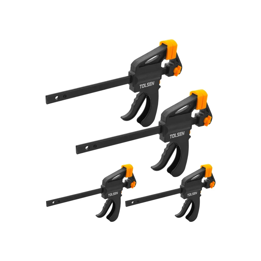 Set 4 Morsetti Cricchetto Con Cuscini Antiscivolo 10-15cm