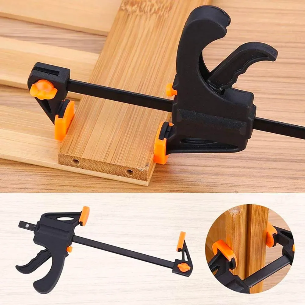 Set 4 Morsetti Cricchetto Con Cuscini Antiscivolo 10-15cm
