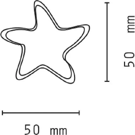 Set 4 Pezzi Mini Torcia Led Portachiavi Forma Di Stella Tascabile 50mm Dt-2145