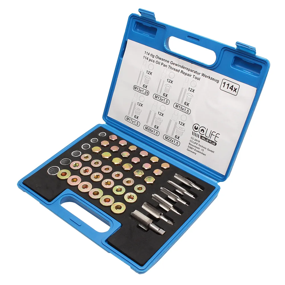 Set di riparazione della filettatura del tappo di scarico dell'olio completo | M13 - M22