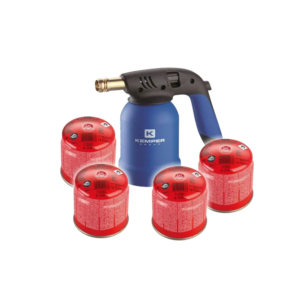 Set Saldatore Gas Con 4 Cartucce