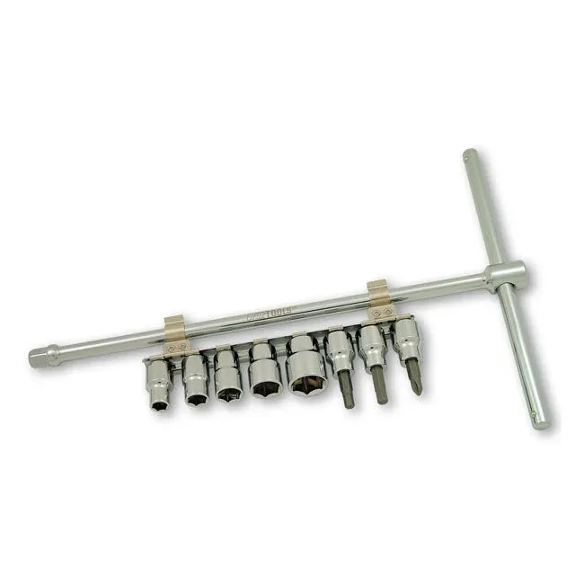 Set di utensili Cruztools con impugnatura T scorrevole da 3/8" e bussole