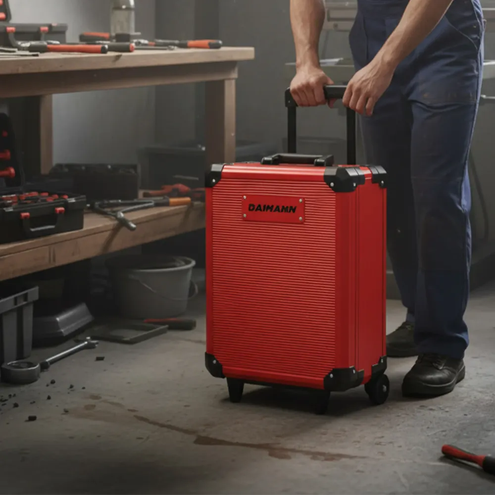 Set Utensili Professionale da 699 Pezzi Valigetta Trolley – CraftyCart Rosso