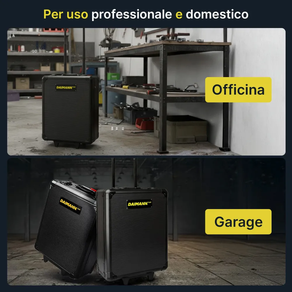 Set Utensili Professionale da 699 Pezzi Valigetta Trolley – CraftyCart Nero
