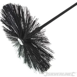Spazzola scovolo per camino canna fumaria tubi inox 400mm pulizia Silverline