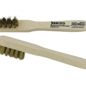 Spazzolini fili ottone Brixo ondulati con manico. Prezzo per Pezzo.
