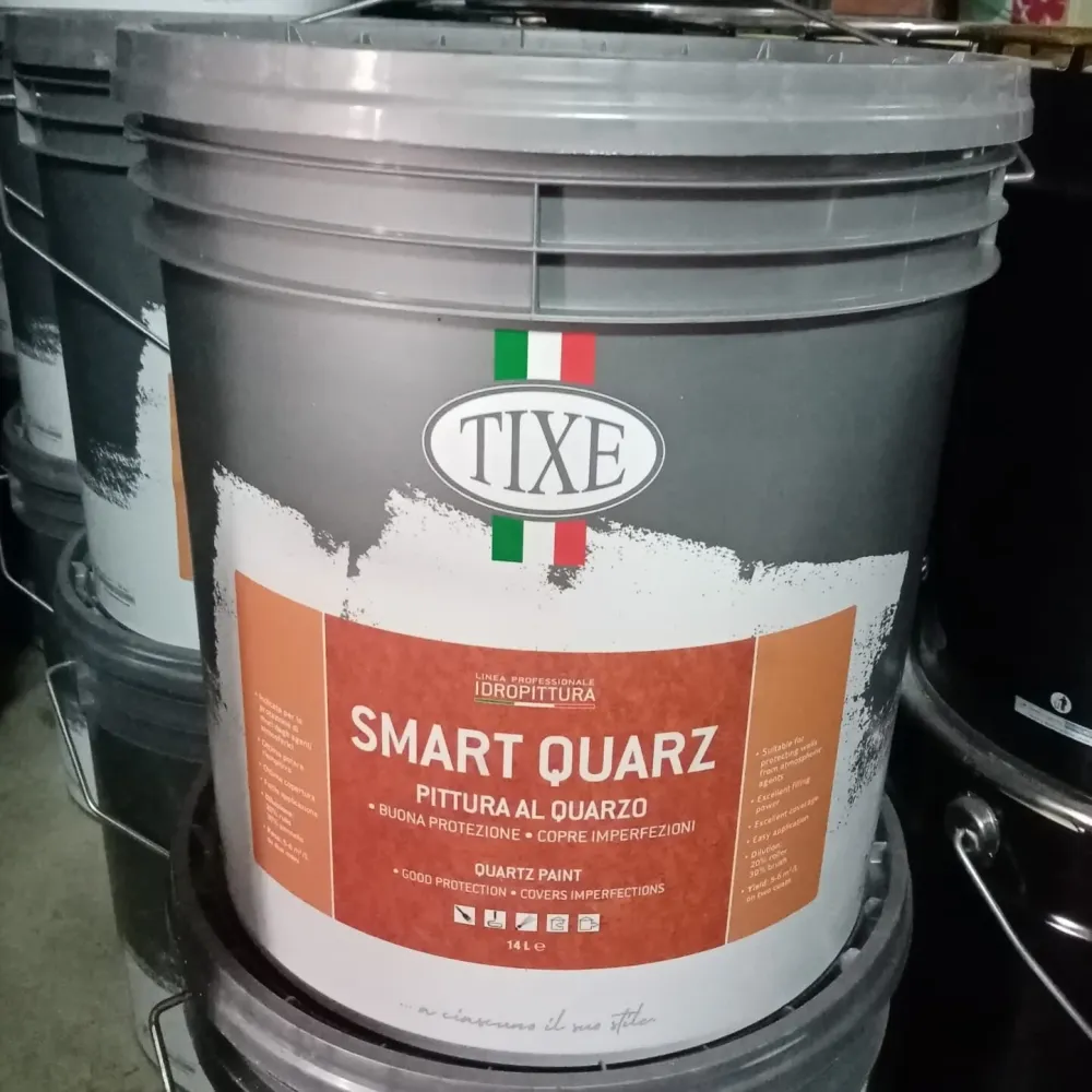 Tixe Smart Quarz 14lt idro pittura al quarzo acrilica bianca opaca grana fine alta copertura