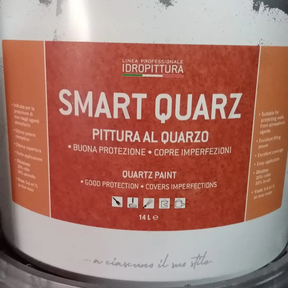 Tixe Smart Quarz 14lt idro pittura al quarzo acrilica bianca opaca grana fine alta copertura