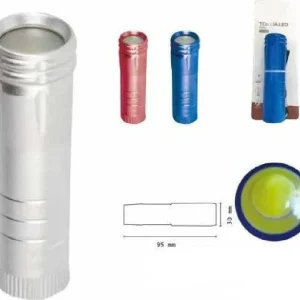 Torcia Elettrica Luce Led Smd Alluminio Tascabile Portatile Resistente Dt2036