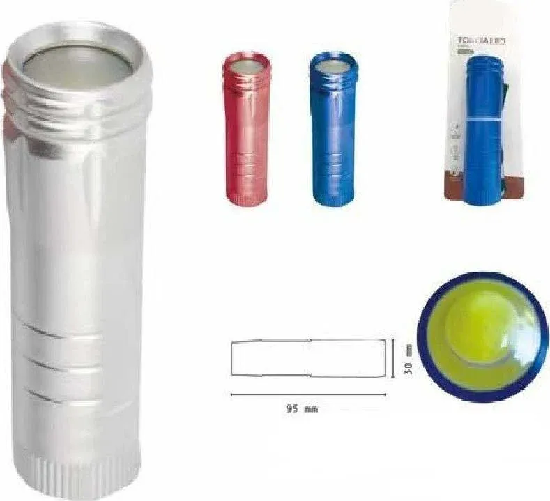 Torcia Elettrica Luce Led Smd Alluminio Tascabile Portatile Resistente Dt2036