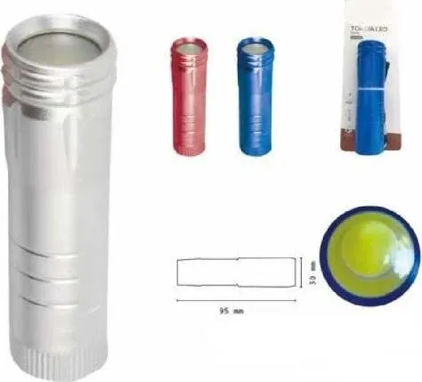Torcia Elettrica Luce Led Smd Alluminio Tascabile Portatile Resistente Dt2036