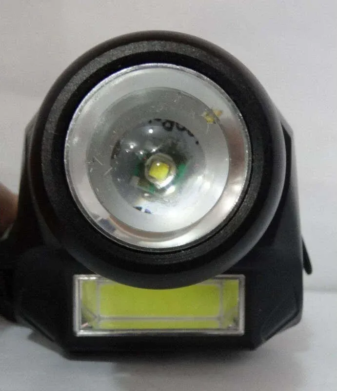 Torcia Lampada Frontale 2 Led Cree Cob Ricaricabile 2 Luci Bl-6916a