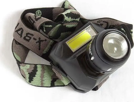 Torcia Lampada Frontale 2 Led Cree Cob Ricaricabile 2 Luci Bl-6916a