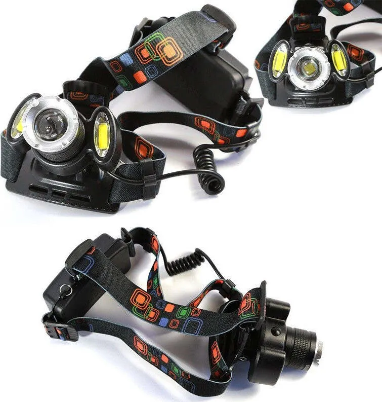 Torcia Lampada Frontale Led Cree Ricaricabile Auto Casa 3led 8000w Luce Bianca