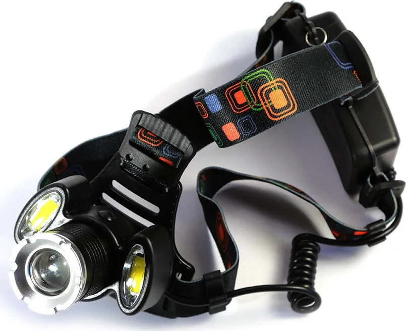 Torcia Lampada Frontale Led Cree Ricaricabile Auto Casa 3led 8000w Luce Bianca