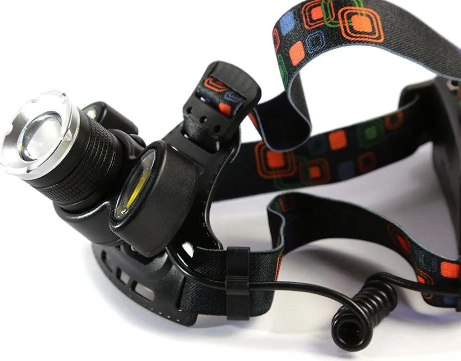 Torcia Lampada Frontale Led Cree Ricaricabile Auto Casa 3led 8000w Luce Bianca
