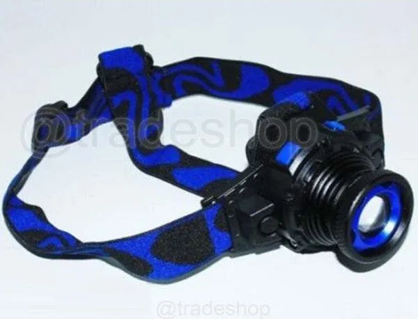 Torcia Lampada Frontale Led Ricaricabile Per Pesca Grotte Fascio Luce Waterproof