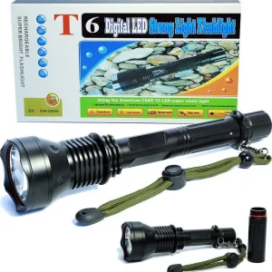 Torcia Lampada Led Cree T6 Ricaricabile Tattica Impermeabile Con Prolunga Xmlt6