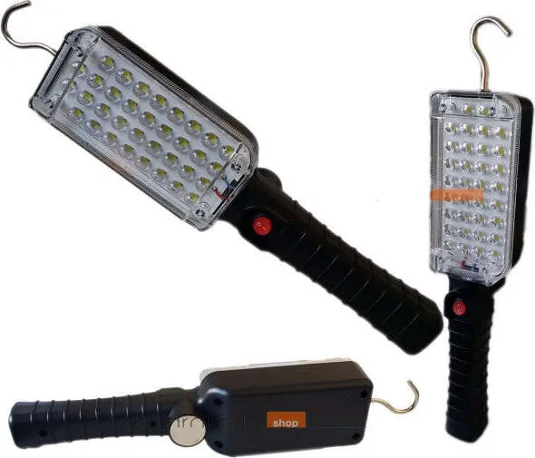 Torcia Lampada Portatile Gancio Calamitata 34 Led Da Lavoro Ricaricabile Zj-859