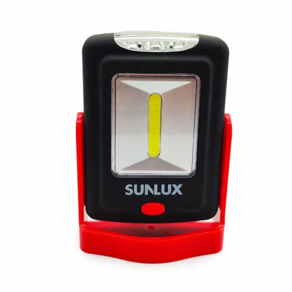 Torcia led con gancio e supporto magnetico 2 illuminazioni Sunlux