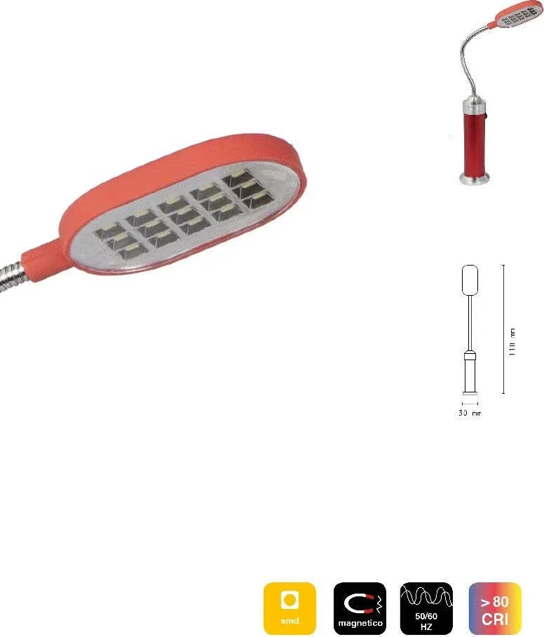 Torcia Led Multifunzione Lampada Torcetta Magnetica Smd 2835 Tascabile Dt-2009