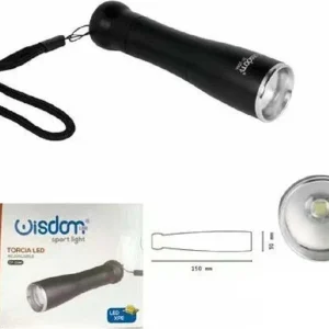 Torcia Led Ricaricabile Luce Led Chip Xpe Luminosita Regolabile Gancetto Dt-2086